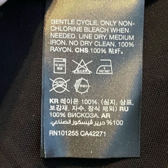 & Other Stories Stockholm Atelier Flare Trousers Black Crepe Knit Pull-On Split - Picture 10 of 13